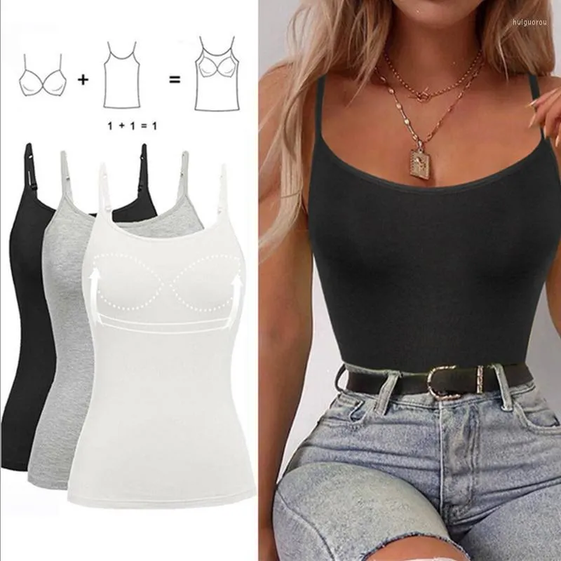 Women's Shapers Women's Cami Shaper With Built In Bra Tummy Control Camisole Tank Top Underskirts Shapewear Body Waist Trainer VestWomen