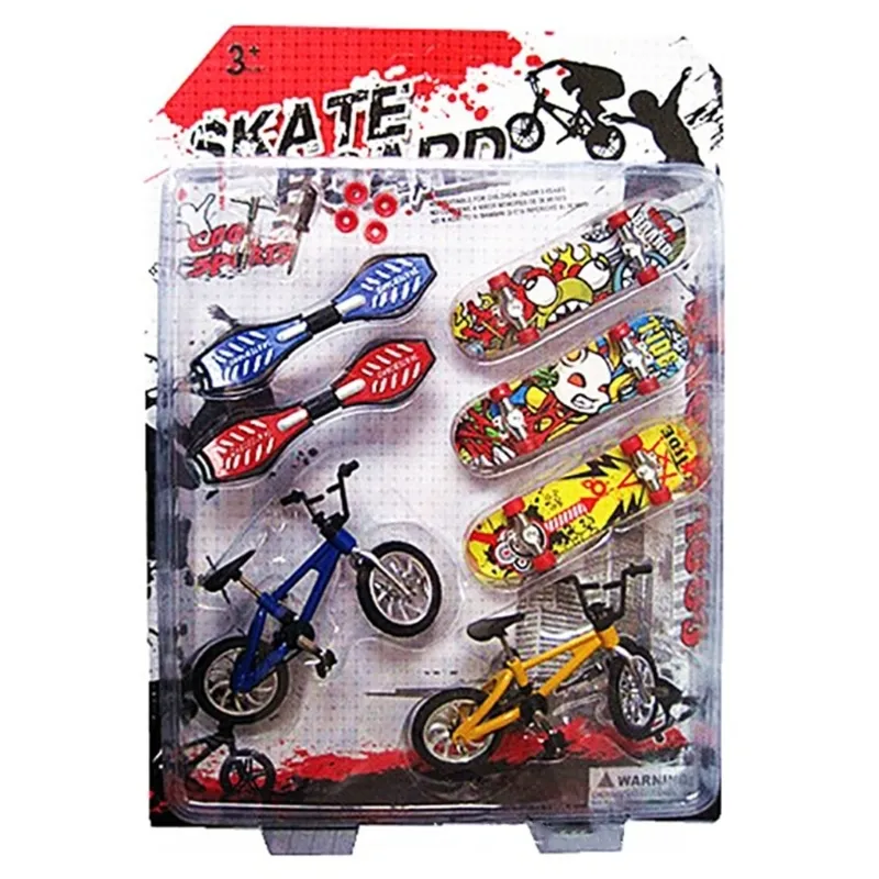 8Pcs Tech Deck Finger Bike Bicicletta E Skateboard Bambini Bambini Ruota Giocattoli Regali 220608