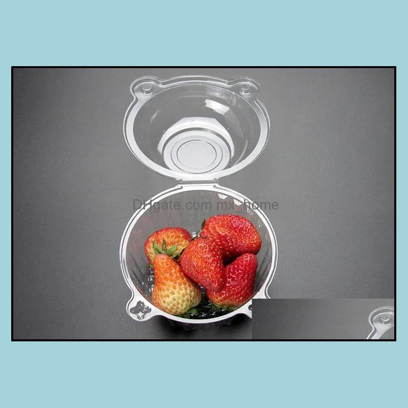 plastic cupcake cake muffin dome case disposable fruit salad holder boxes container packaging box sn2255