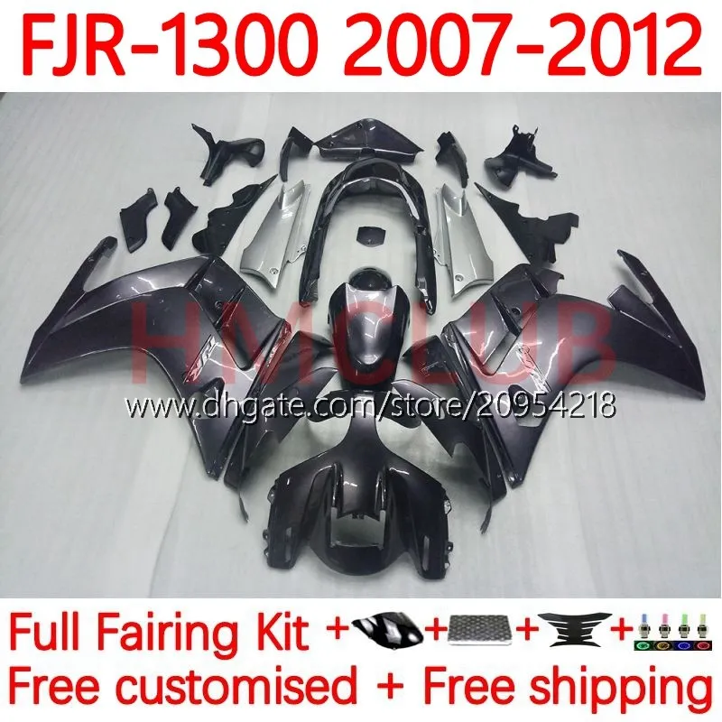 Carrozzeria OEM per YAMAHA FJR-1300 FJR 1300 A CC FJR1300A 01-12 Moto Bodys 37No.5 FJR1300 07 08 09 10 11 12 FJR-1300A 2007 2008 2009 2010 2011 2012 Kit carenatura colore stock