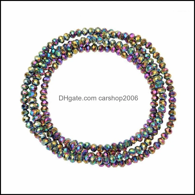 Шармовые браслеты ювелирные изделия Boho Elastic Bangles for Women Vintage Stretch Gohemian Femme Crystal Glass Party Diy Jewelry1