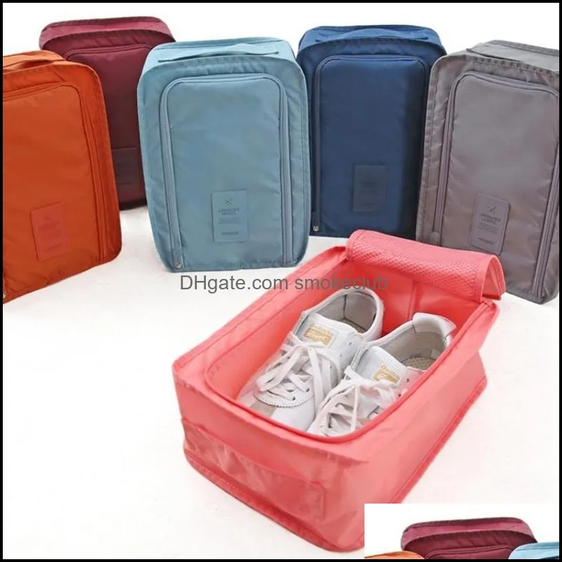 Sacs de rangement Organisation à domicile Housekee Garden Pruisible Sac de voyage en nylon pour chaussures Suitcase Pouche portable Organisateur imperméable Drop Del