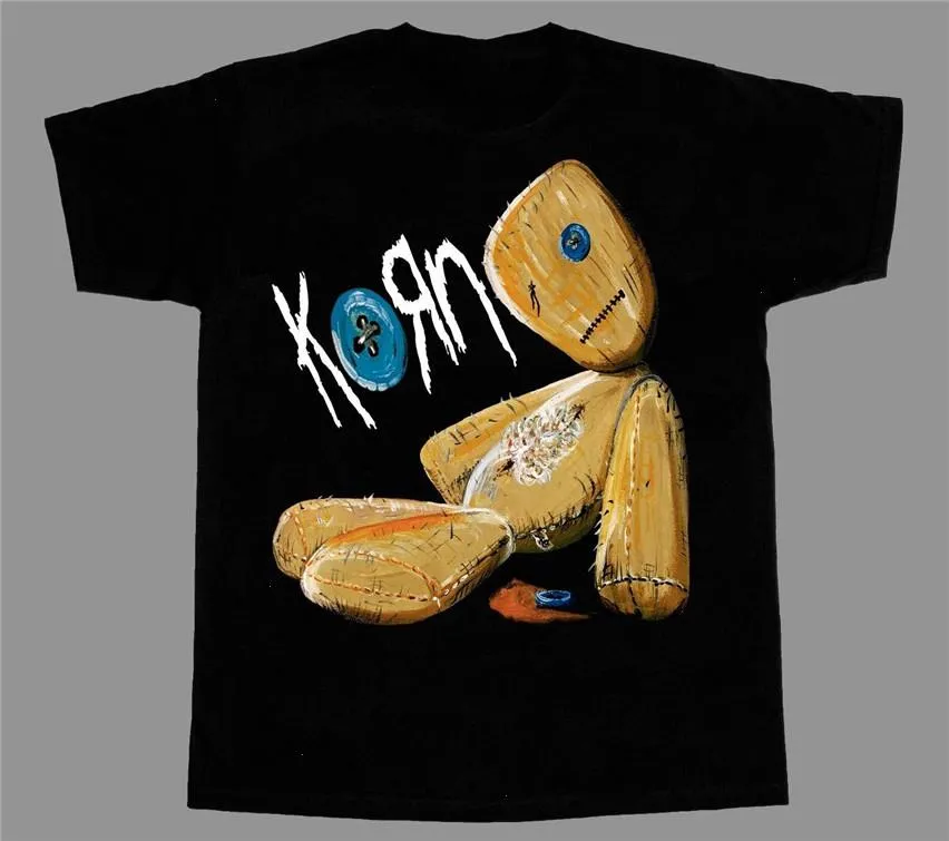 Korn Sorunları Rock Band Polo Gömlek Siyah Kısa Uzun Kollu T-shirt Big Tall Tee