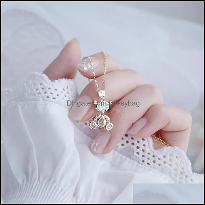 design exquisite movable bear women necklace 14k real gold elegant zircon birthday gift jewelry brincos chains