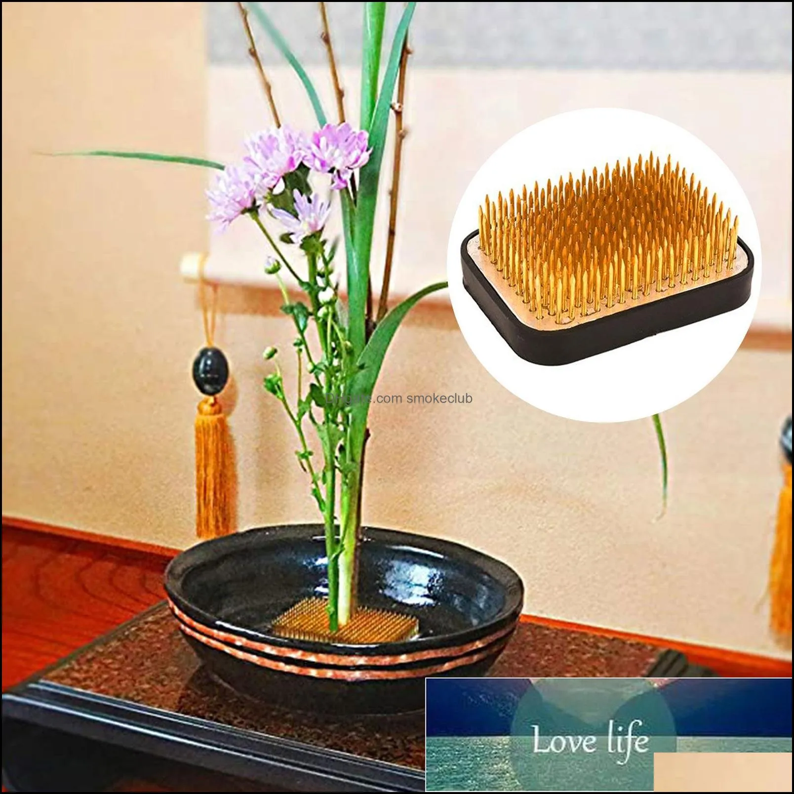 Round copper needle flower arrangement with rubber sleeve Ikebana Flower Arrangement Supplies, Quality Flower Holder Pin Frog Factory price expert design