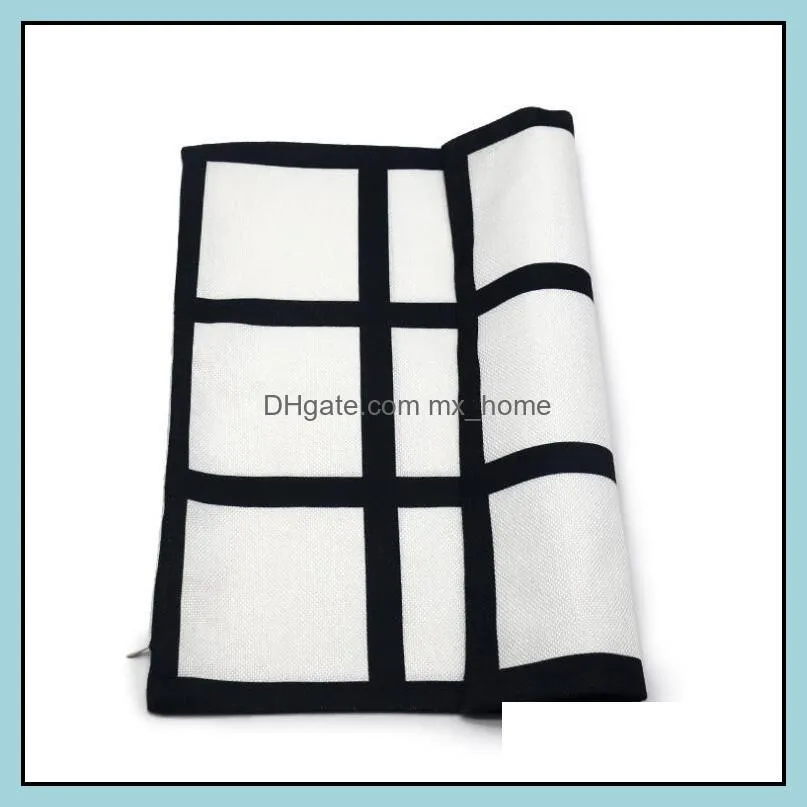 Sublimation Pillow Case Linen Thicken Pillowcovers Thermal Transfer Pillowcases without Insert Heat Printing Pillowcushions A02