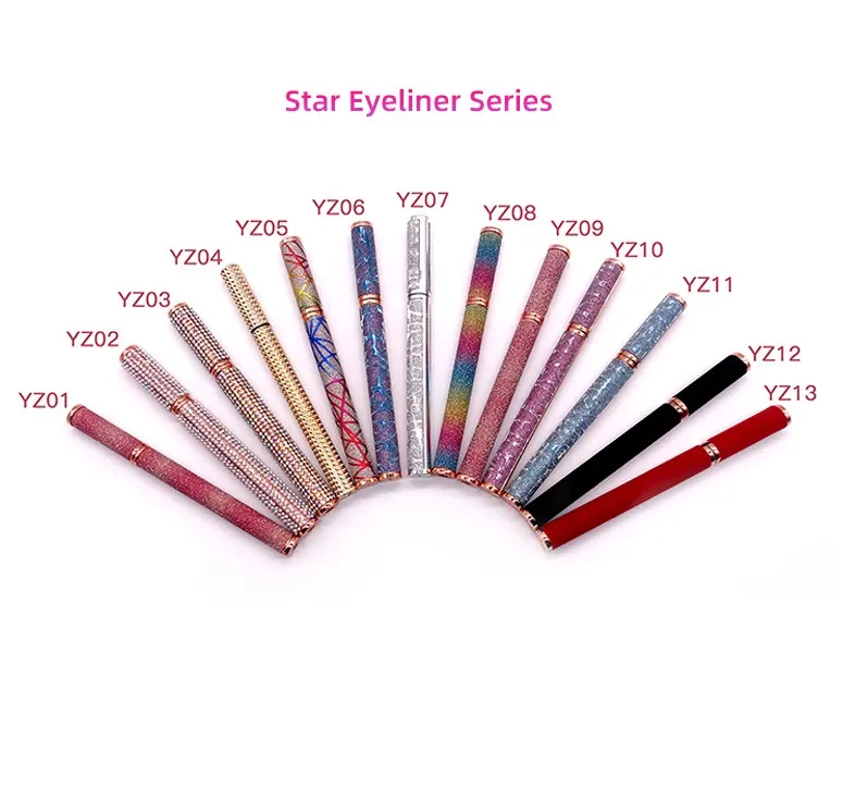 Le plus récent 17styles Stylo Eyeliner Auto-adhésif Sans Colle Sans Magnétique pour Faux Cils Étanche Eye Liner Crayon Top Qualité DHL