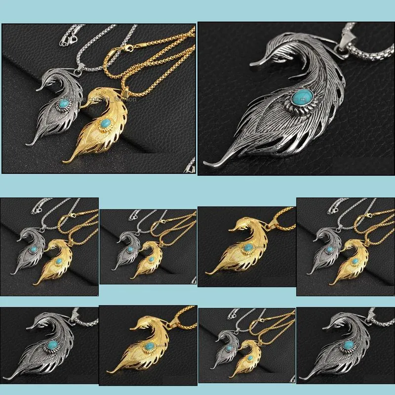 hip hop jewelry color silver gold chain turquoises pendants necklaces vintage statement hip hop necklace