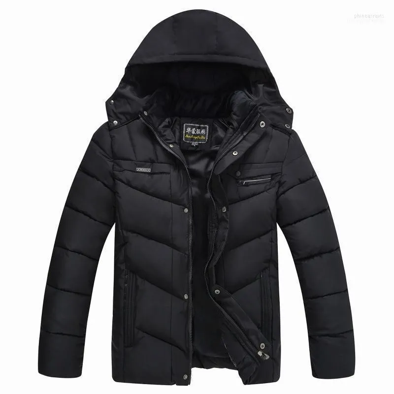 남자 재킷 겨울 겨울 두꺼운 따뜻한 아래 후드 캐주얼 코트 남성 단단한 겨울 방풍 아버지 크리스마스 선물 5xl1 phin22
