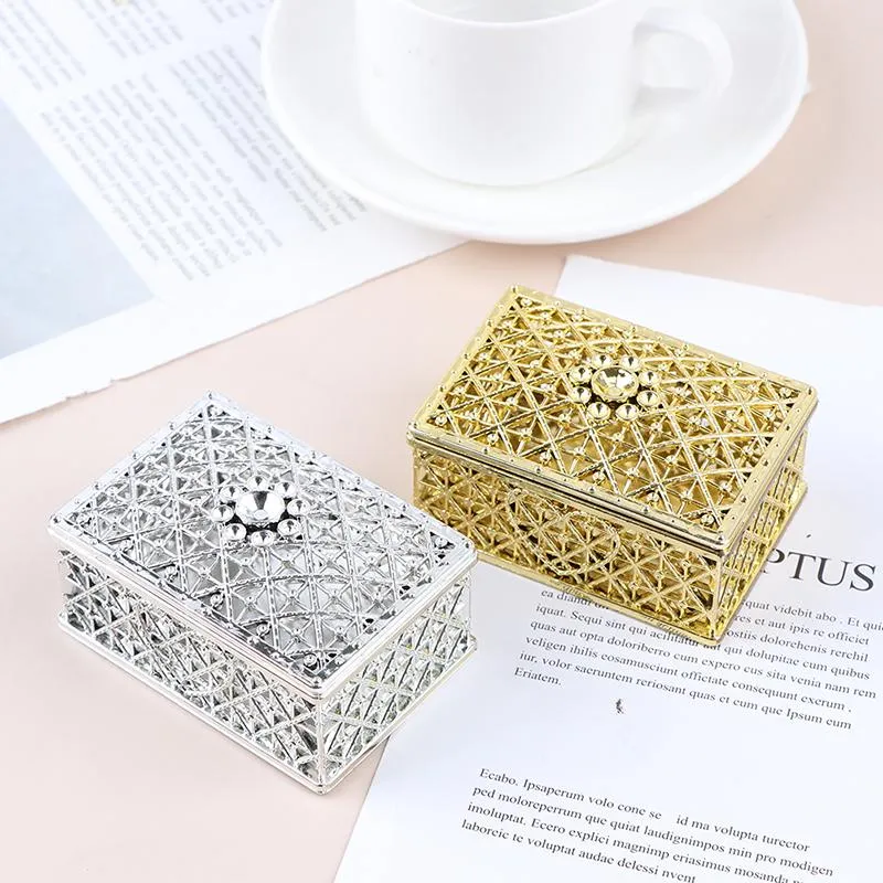 Gift Wrap Rectangular Plastic Hollow Gold Foil Wedding Candy Box Chocolate Treat Boxes FavorSgift