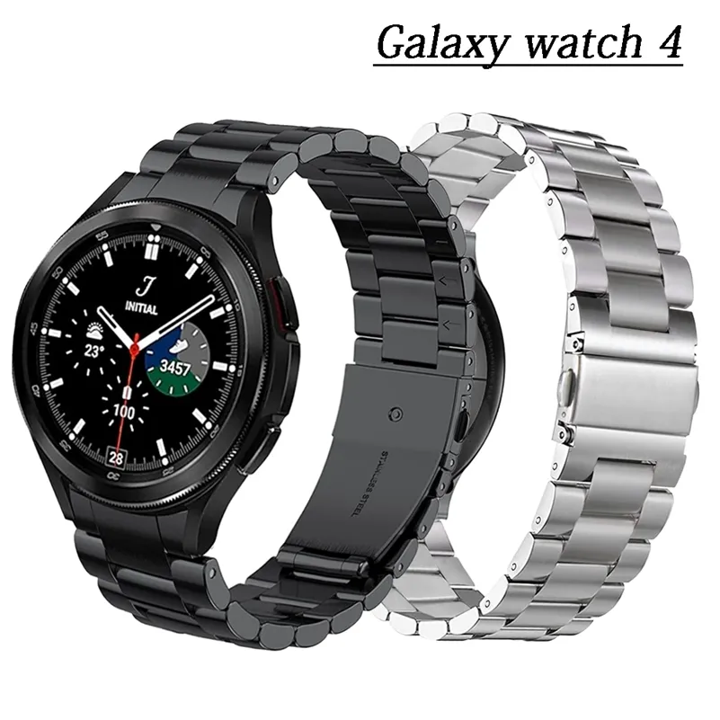 Metallgurt für Samsung Galaxy Watch 4 klassisch 46 mm 42 mm No Lücken gebogene Endstahlarmband -Armband -Band für Uhr 44mm 40 mm 220811