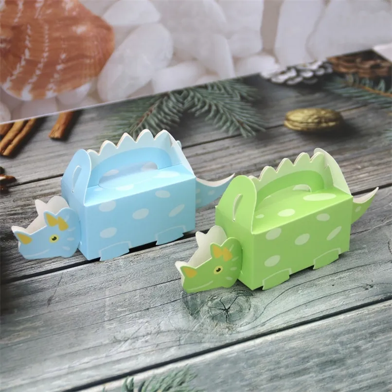 520pcslot Dinosaur Candy Baby Shower Dinosaurio Happy Birthday Decorations Packaging Box Bachelor Party 220705