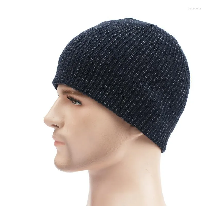 Beanie/Skull Caps Unisex Winter Beanie Ribbed Knit Cap Men Solid Color Baggy Retro Ski Outdoor Soft Warm Clearance Hat Slouchy Female Delm22