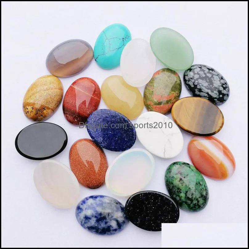 natural stone oval cabochon loose beads opal rose quartz turquoise stones face for reiki healing crystal necklace ring earrrings je sports2010making