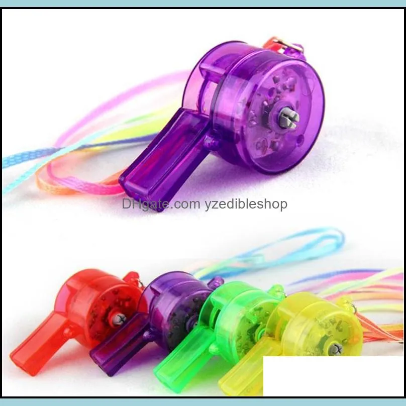 LED Light Up Flash Blinking Whistle Multi Color Kids Toys Ball Props Party Favors Festive Supplies Pure Color 1 15lh bb