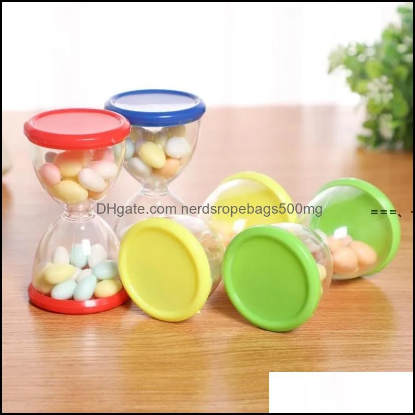 Packing Bottles Office School Business Industrial Newcreative Plastic Wedding Candy Packaging Hourglass Shape Mti Color Storage Transparen