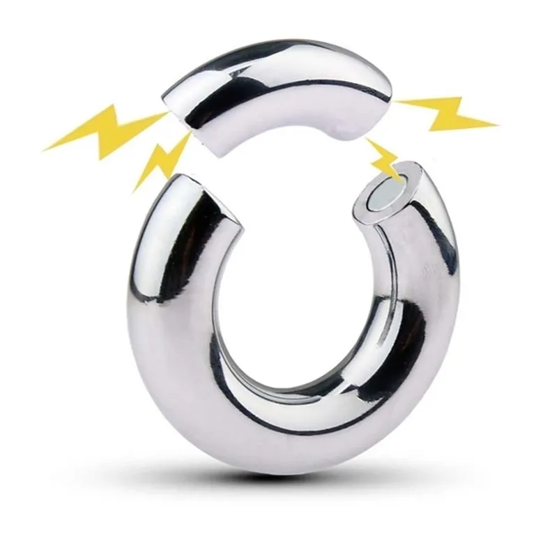 Magnetisk metallringklämma i rostfritt stål för män_voghion.com