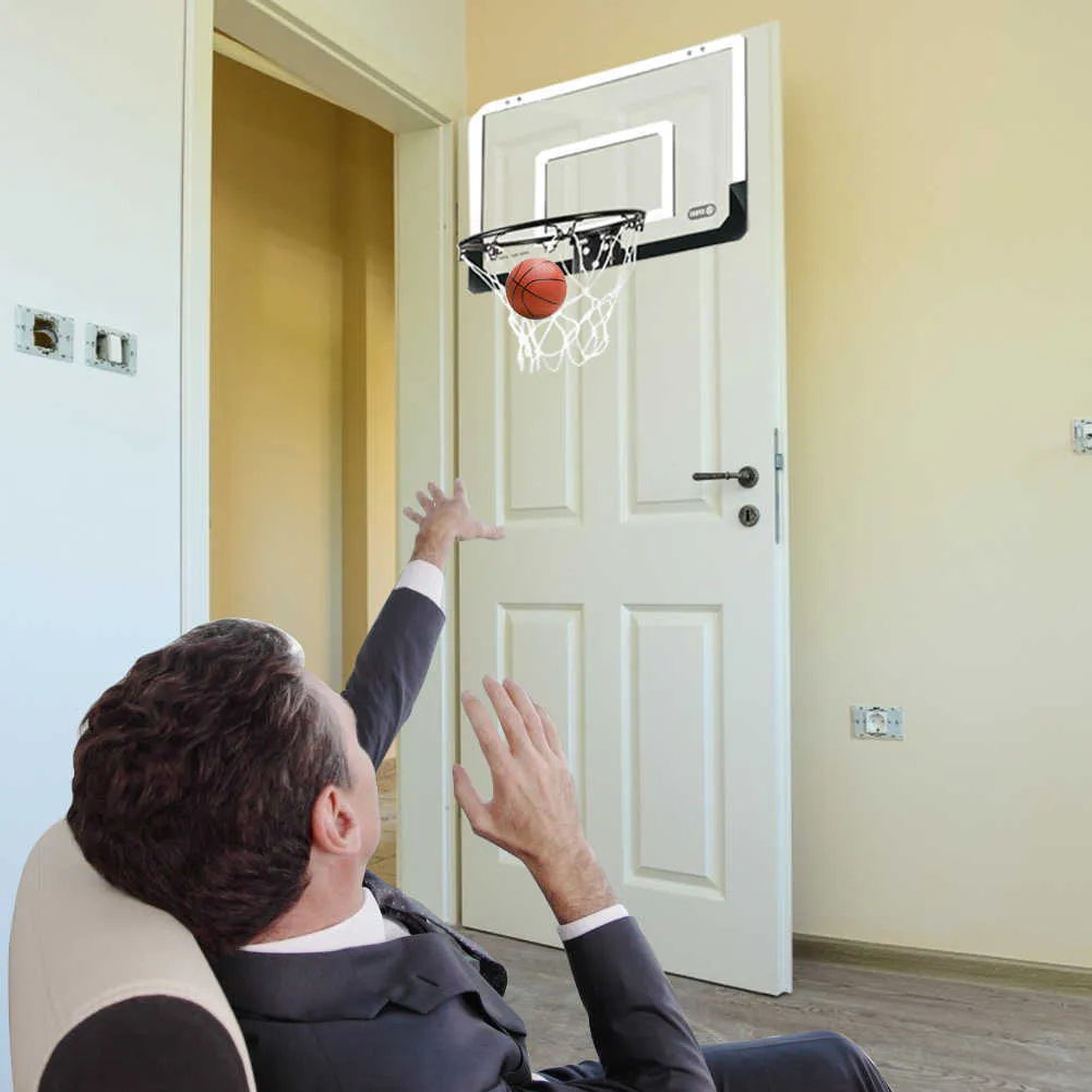 Juego de Mini canasta de baloncesto para niños, aro de baloncesto colgante  para niños, puerta interior, tiro montado en la pared, entrenador