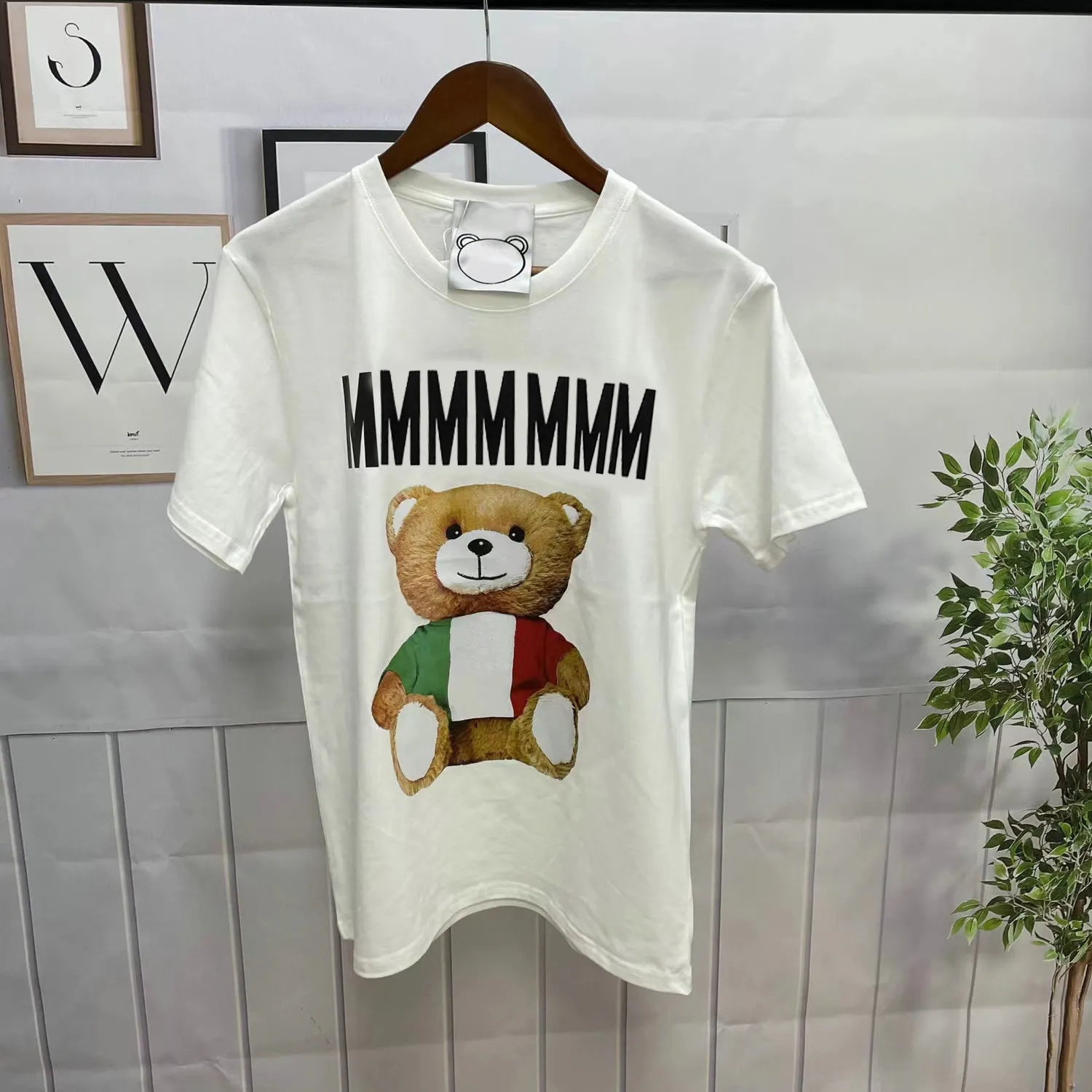 Designer women t shirt fashion luxury short sleeves senior Men summer T-shirts classic bear high quality breathable Pure cotton 26 kinds of choices top