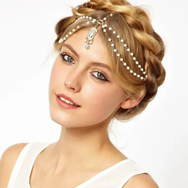 Headpieces Rhinestone Forehead Bridal Hair Accessories Luxury Wedding Jewelry Tiaras Crowns For Brides Bridal Head