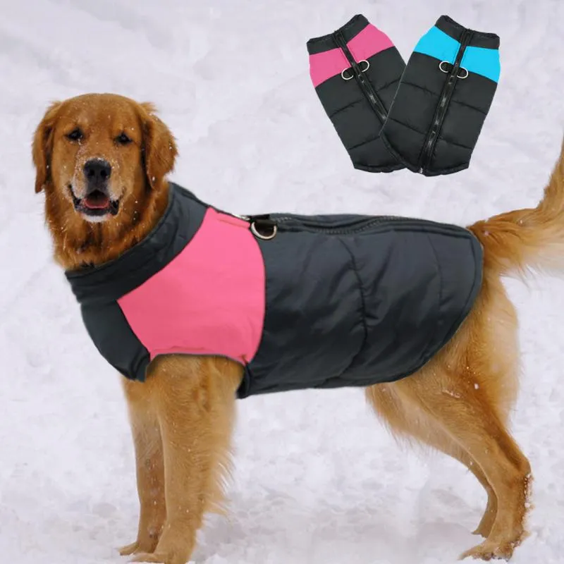 犬のアパレル防水ビッグベストジャケット冬の温かいペット服小さな大きな犬のための子犬パグコートペット服4xl 5xl