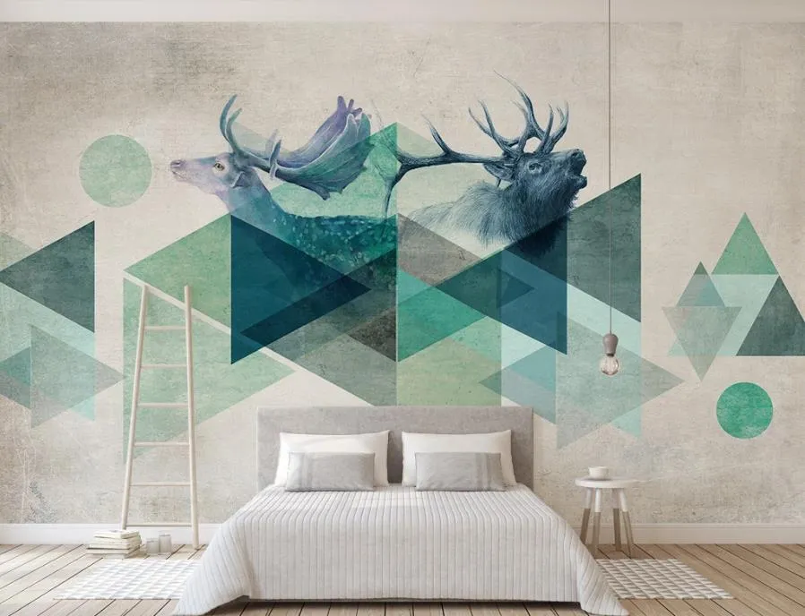 Custom 3d wallpaper living room bedroom Nordic modern minimalist geometric TV background Wall Mural home decor 3d wallpapers