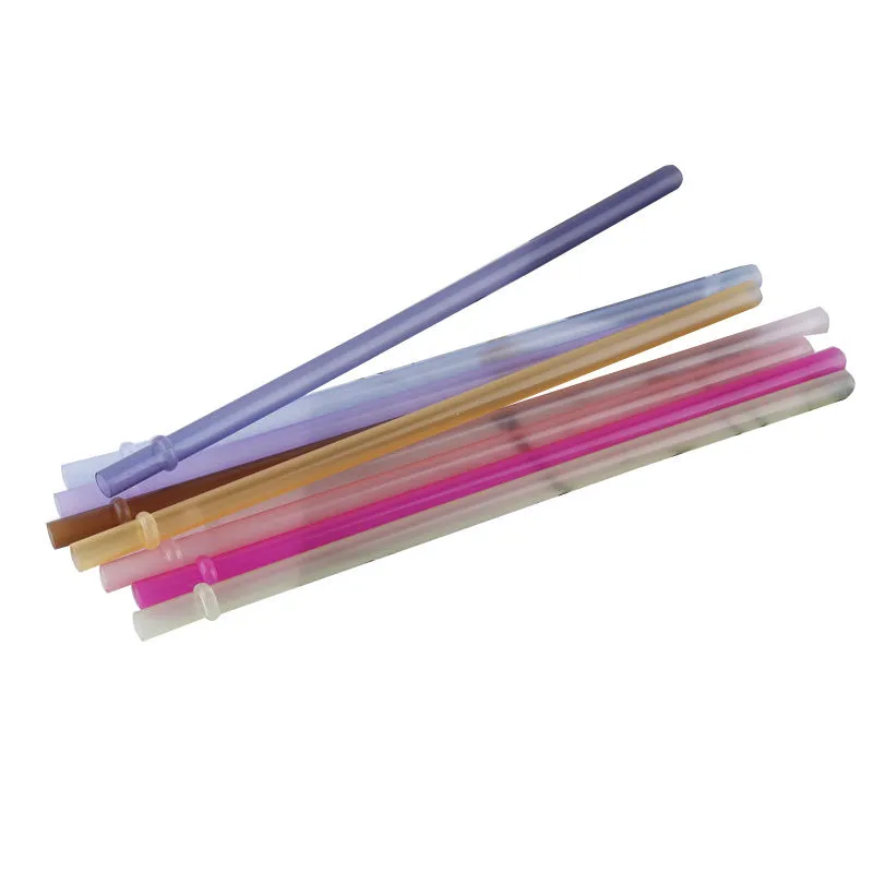 multiple colour Clear Reusable Thick Tritan Plastic Drinking Straws for 24oz 30oz 20oz milk juice Tumblers