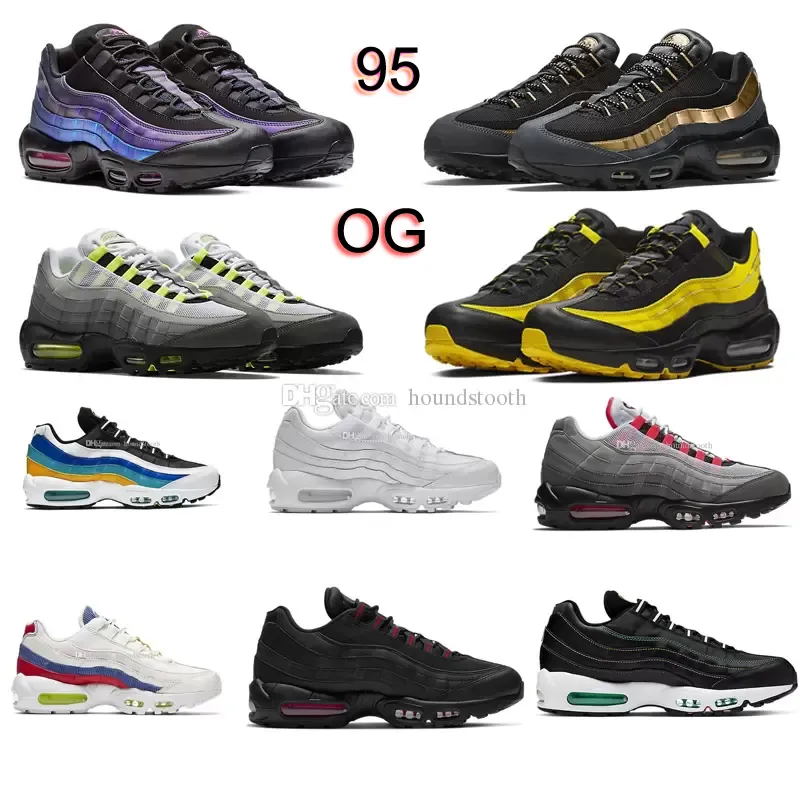 95 OG Woman Running Shoes 95s Neon Greedy Solar Red Womens Womens Dark Smoke Grey Brown Sneakers 