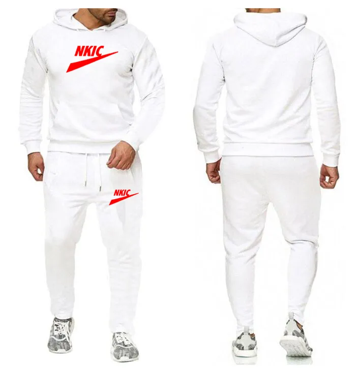 New Brand Tracksuits Mens Hoodie Sports Suit Cotton Drawstring