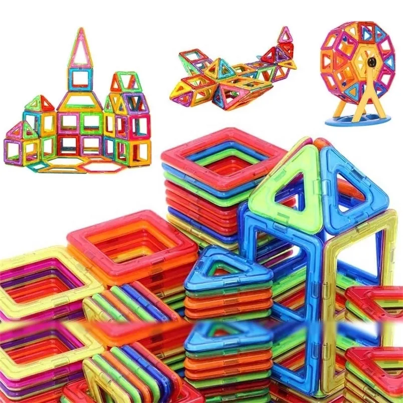 50 Piezas De Bloques Magnéticos 3D Para Niños De 3 A 8 Años – Incluye Triángulos, Cuadrados, Hexágonos, Noria Y Ruedas, Ideal Para Regalo