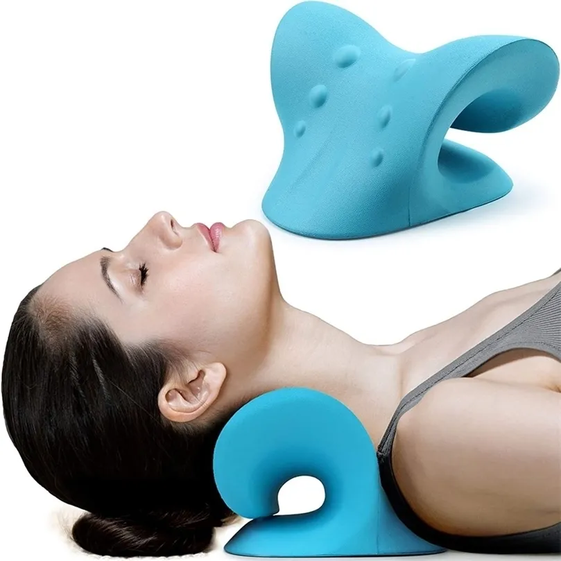 Oreiller Cou Épaule Relaxer Dispositif De Traction Cervicale Pour TMJ Soulagement De La Douleur Alignement De La Colonne Cervicale Chiropratique Cou Civière 220623