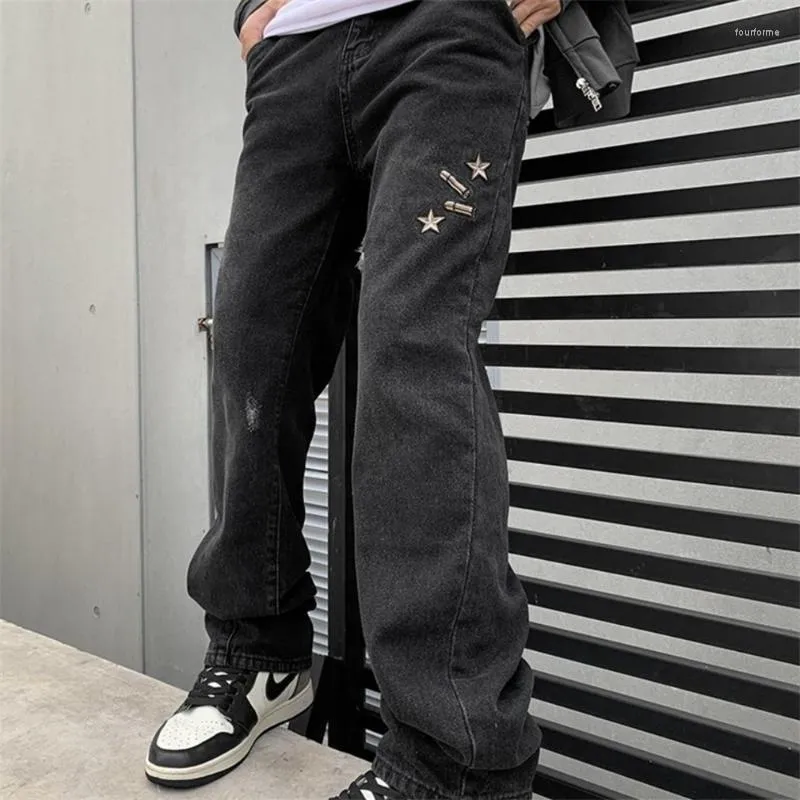 Women's Relaxed Jeans | Black/Dark grey | Diesel D-Martyans Track Denim