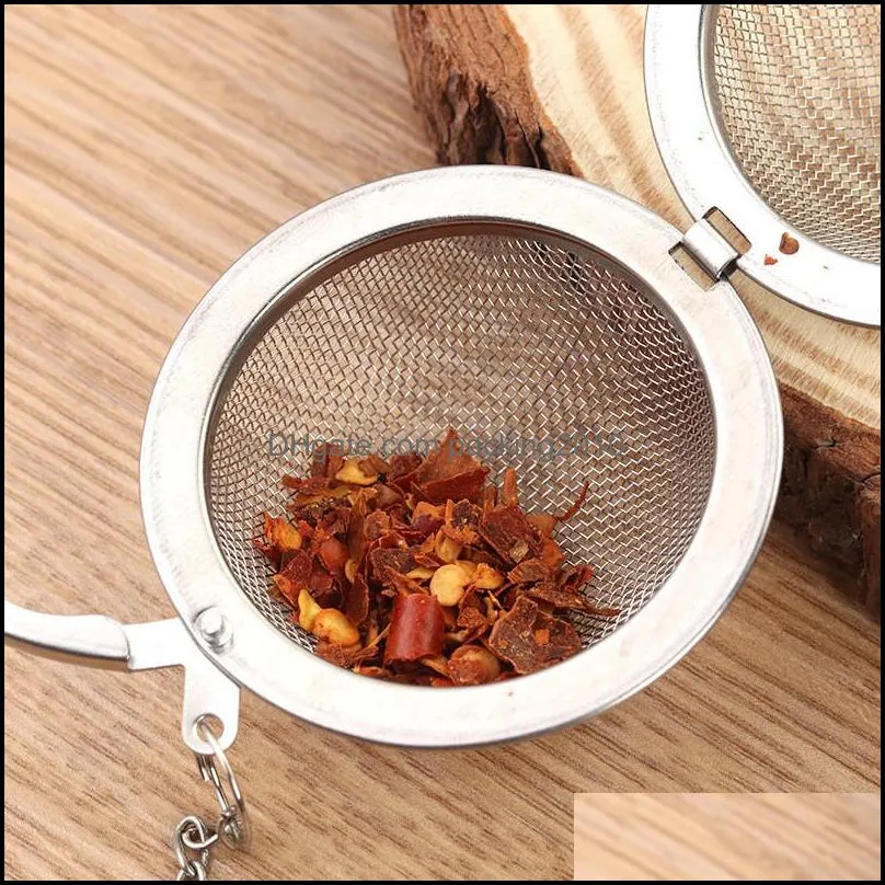 Stainless Steel Tea Infuser Sphere Locking Spice Tea Ball Strainer Mesh Infuser Tea Filter Strainers Kitchen Tools 20pcs