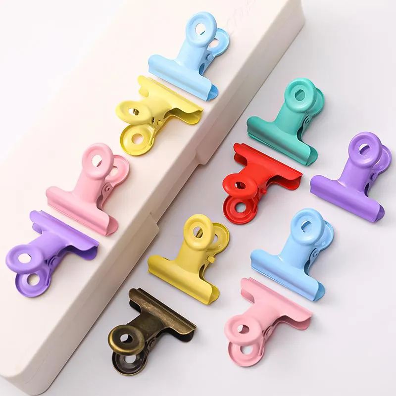 Metal Color Binder Clips Black Paper Clip Office Clip 30 MM Office School Supplies Stationery Binding Supplies Files Documents LX4635