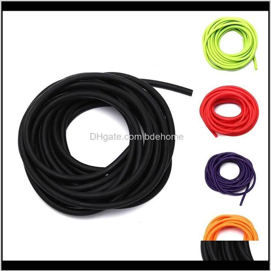 Resistance Bands Equipments Fitness Supplies Sports & Outdoors Drop Delivery 2021 5Mm*5M Outdoor Natural Latex Tube Stretch Elasti2476
