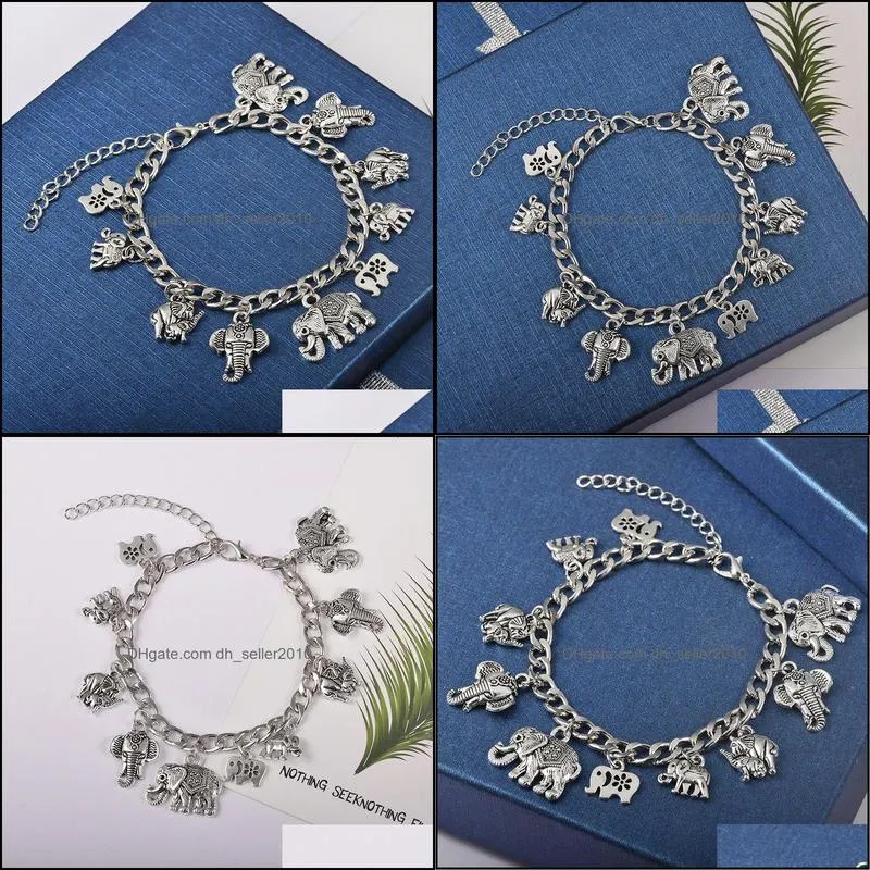 elephant bracelets vintage silver color bracelet pulseira feminina jewelry gift bohemian statement bracelets bangles
