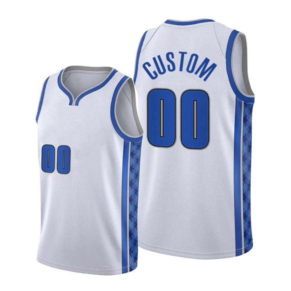 Tryckt Orlando Custom DIY Design Basketballtröjor Anpassning Team Uniforms Skriv ut Personliga Any Name Number Mens Women Kids Youth White Jersey