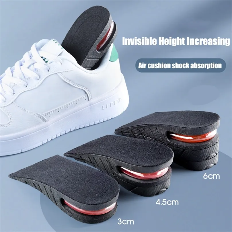 Höjdöka innersulor för män Kvinnor Hissskor Kudde Unisex Sneakers Hällyftande Inlägg Höj halva innersulor 375cm 220713