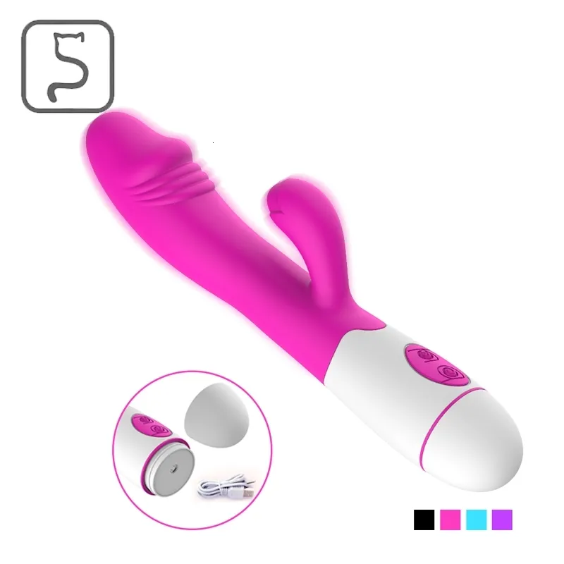 Секс -игрушка массажер 30 скорость G Spot Vibrator для женщин Силиконовый водонепроницаемый Dildio AV Vibration