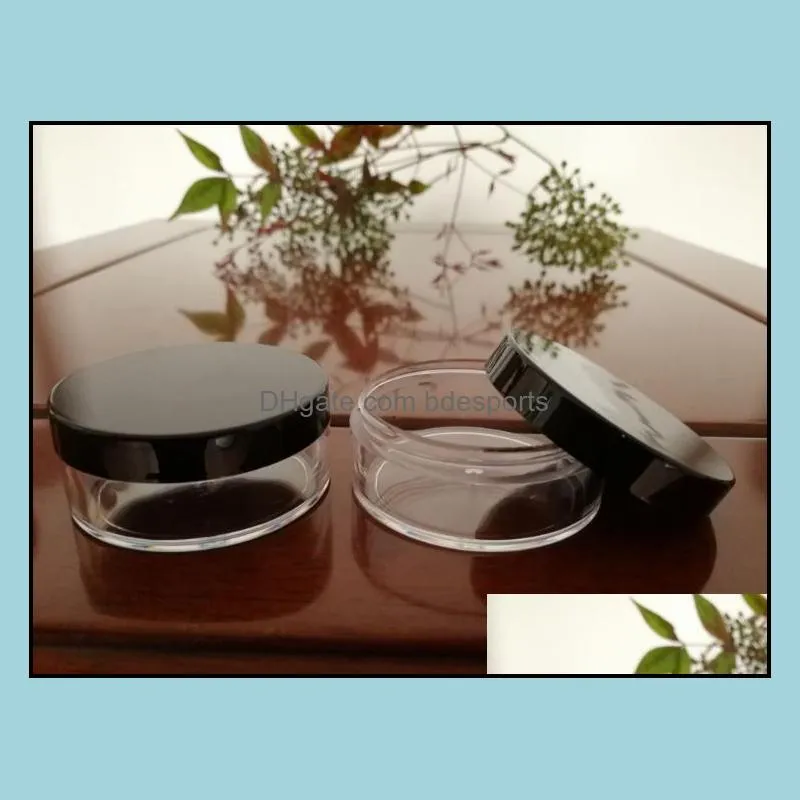 30g 30ml/1oz Clear Cream Container Jar Pot with Screw Cap Lid, Empty Cosmetic Jar for Nail Powder Eye Shadow Lip Lip Balm SN583