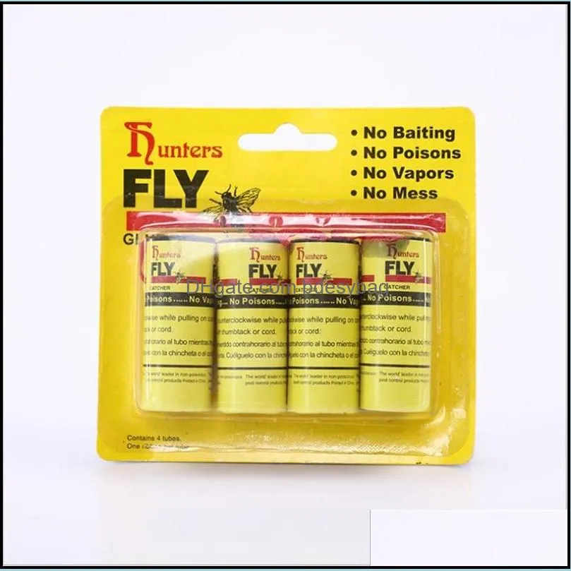 4pcs flies sticky paper eliminates flying insects insect house glue catcher pest control fly insect killer flycatcher gardening to243m