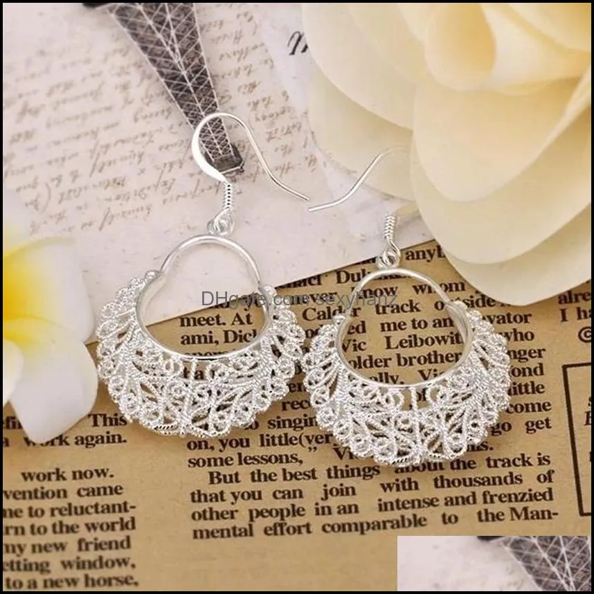 Silver Vintage Earrings For Women Luxury Jewelry Wedding Birthday Christmas Gifts
