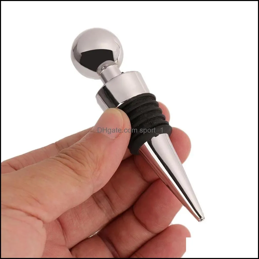 alloy wine bottle stopper reusable durable  bar tools keeping sealed lids for wine bottle kitchen bar party tools wll51