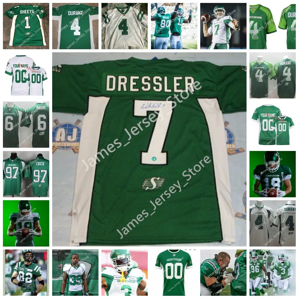 4 Darian Durant Custom CFL Saskatchewan Roughriders Jersey 18 Justin McInnis 88 Paul McRoberts 4 Kyran Moore 81 Mitchell Picton 89 Kian