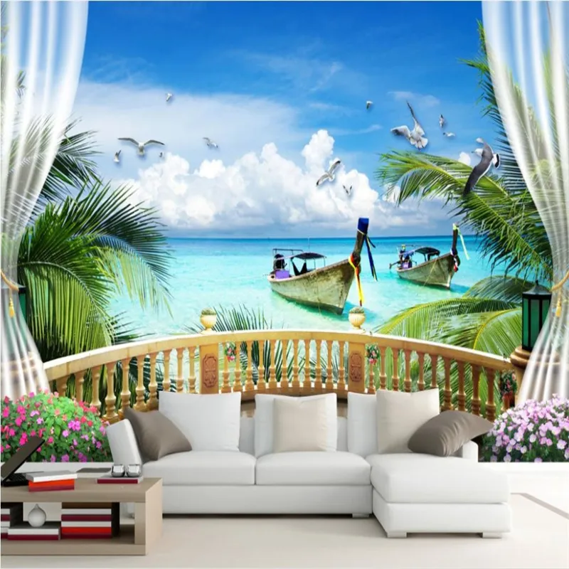 Customize 3D wallpapers decor bedroom living room water proof wall sticker home improvement TV backdrop