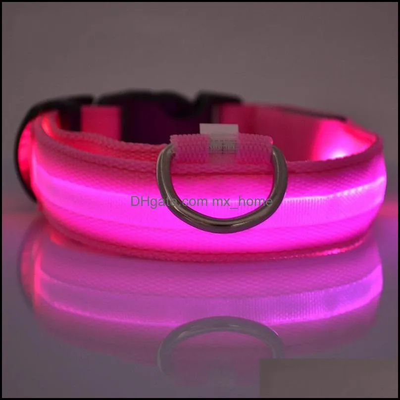 Glowing Pet Collar Rechargeable Luminous Pet Belt S M L XL Alway On Fast flash Slow flash Accessory For Dog Cat