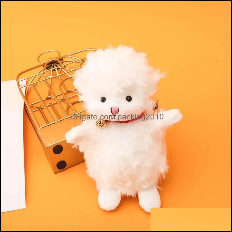 Articoli di novità Decorazioni per la casa Giardino Rete all'ingrosso Red Little White Sheep Toy Peluche Borsa per bambola Ciondolo Campana Catena chiave femminile Drop Delivery 2021 Y