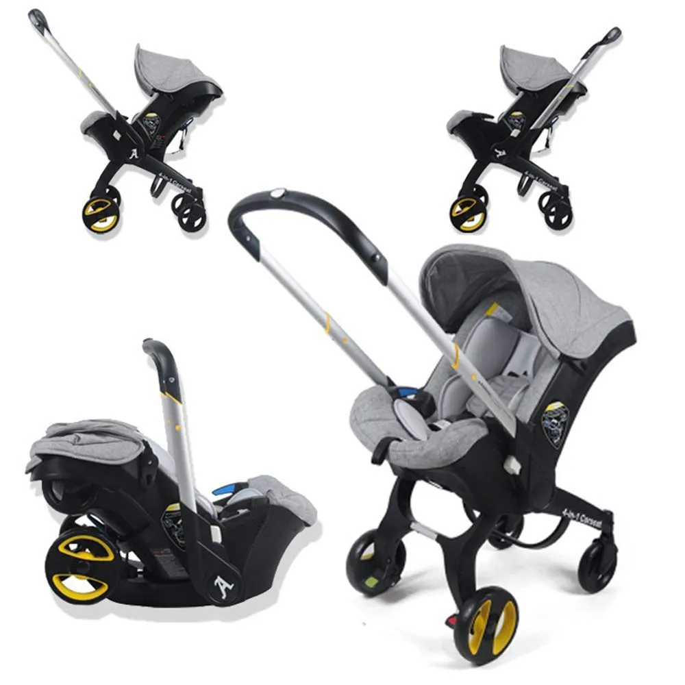 Strollers# kinderzitterkoppel Stroller Combo's 4 in 1 voor pasgeboren lichtgewicht reiskar vouwbare baby buggy6739276 Q240429