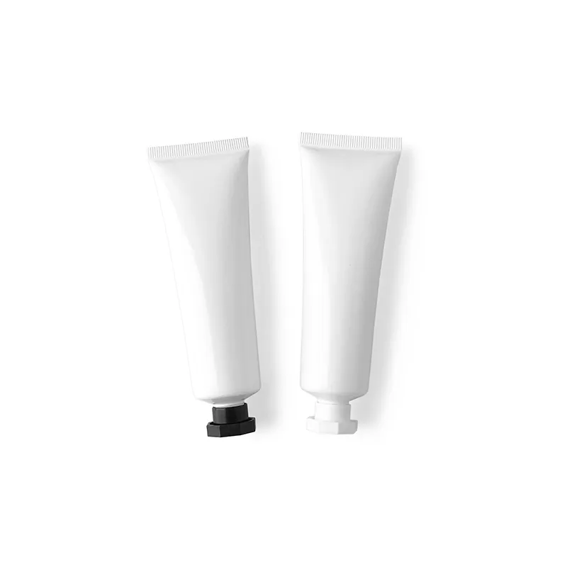 White brillante 50 ml 50pcs a tubo morbido vuoto Crema cosmetica Contenitori di shampoo Contenitori per il viso Contenitori Unguenti Conteni