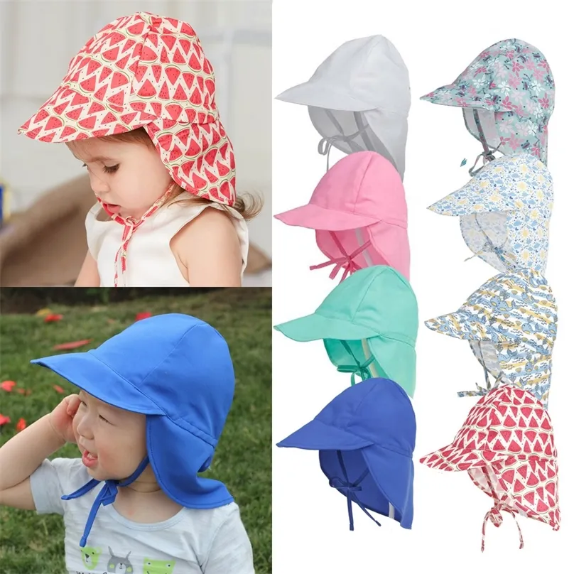 SPF 50 soleil casquette d'été réglable pour garçons voyage plage bébé fille enfants infantile accessoires enfants chapeaux SL 220812